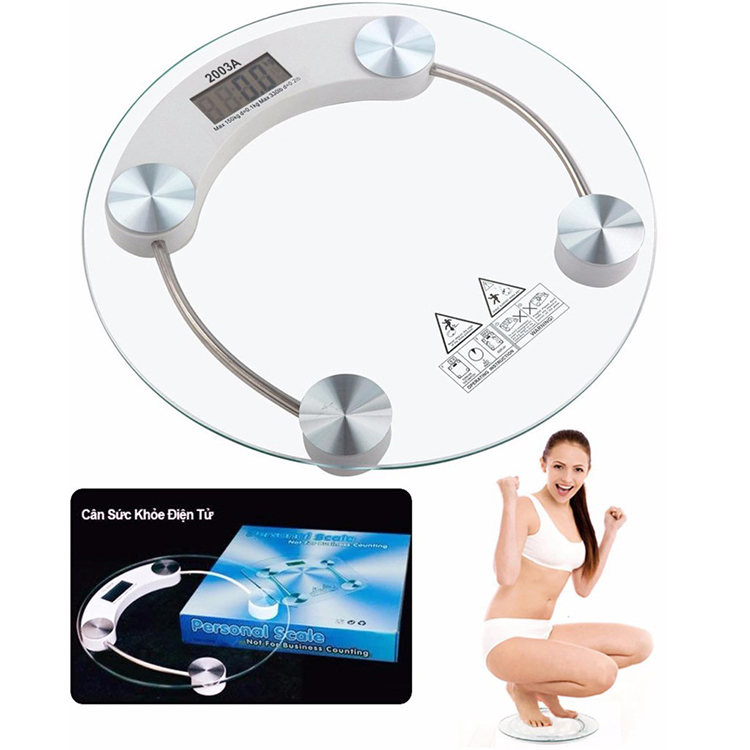 HÀNG HOT) - CÂN SỨC KHỎE GIA ĐÌNH ĐIỆN TỬ CAO CẤP VỚI THIẾT KẾ GƯƠNG TRÒN MẶT KÍNH CƯỜNG LỰC CHỊU LỰC TỐI ĐA LÊN ĐẾN 180KG- TẶNG KÈM PIN TIỂU