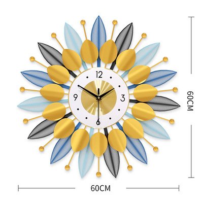 Đồng hồ treo tường trang trí decor cao cấp, JJT WATCH mạ vàng hình nổi 3D biểu tượng nghệ thuật cao cấp