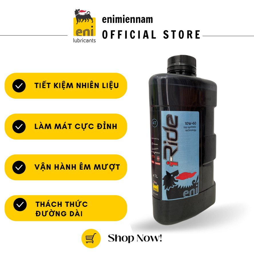 Nhớt eni i-ride racing 10w60 nhập khẩu ý