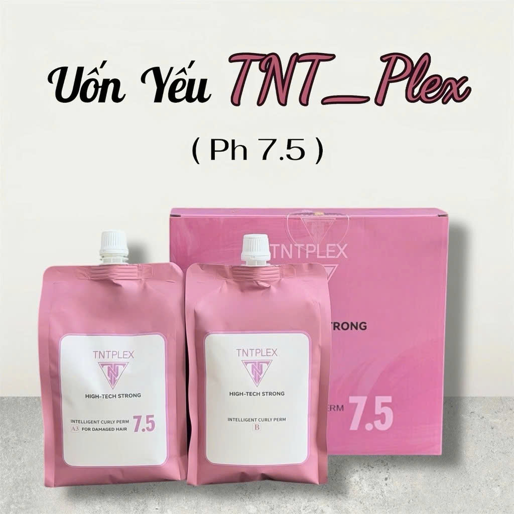 Tnt _ thuố uốn tạo kiểu tóc tnt plex thông minh không quan tâm mềm hóa chính hãng loại yếu 1000ml