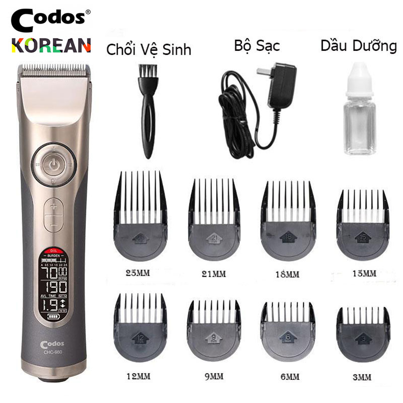 Tông đơ cắt tóc codos cao cấp 980 chính hãng lưỡi cực bén