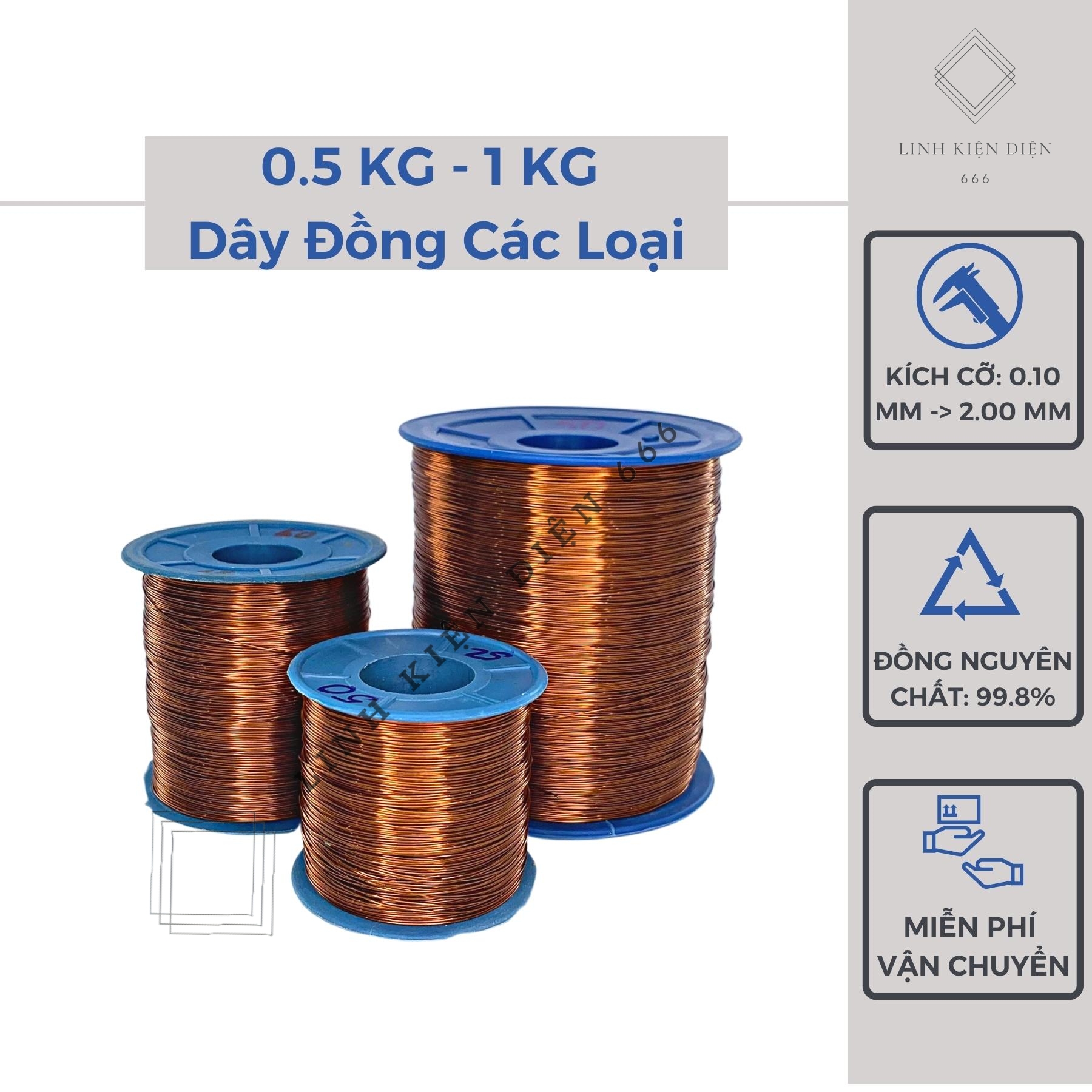  Dây đồng quấn biến áp 1kg 500 gram  0.08 đến 2.00mm  motor cách điện làm uốn cây bonsai trang sức handmade 