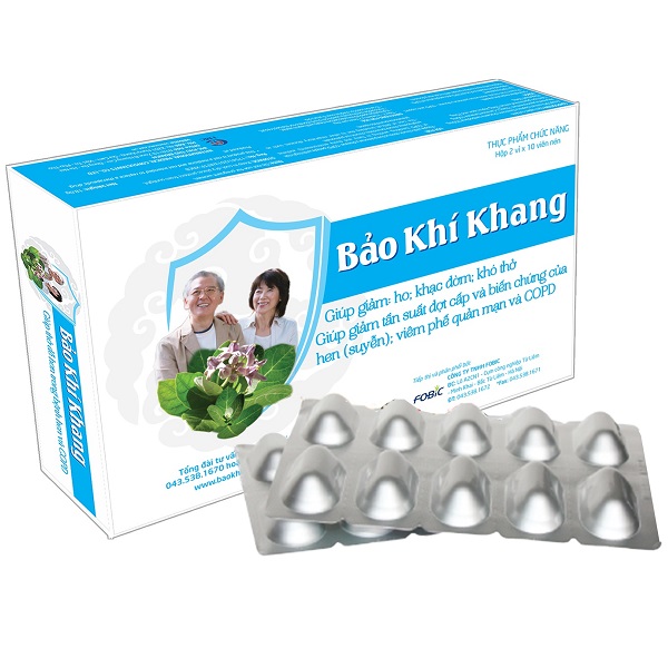 Viên uống Bảo Khí Khang hỗ trợ giảm tái phát Hen suyễn, Viêm phế quản mạn