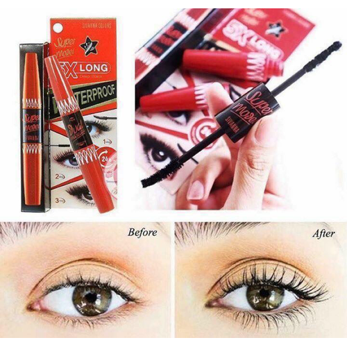 Mascara nối mi 2 đầu sivanna super model 5x long deep black