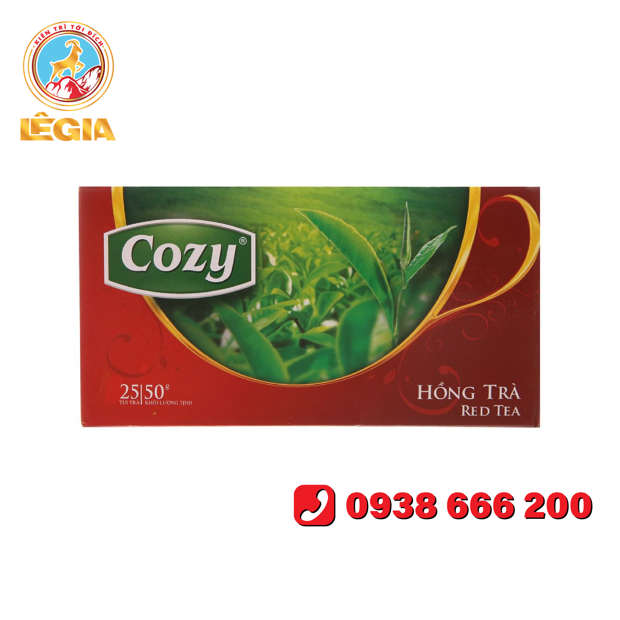 Hồng Trà Cozy túi lọc 50g pha trà, trà sữa