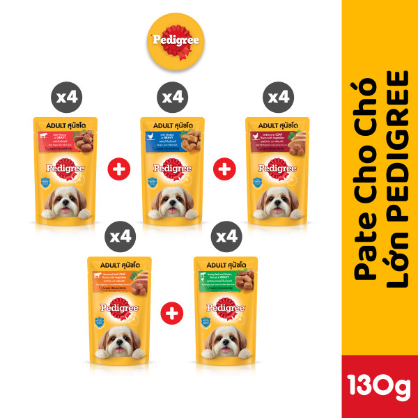 Thức Ăn Dạng Sốt Cho Chó Lớn PEDIGREE, 130g (20 Túi)