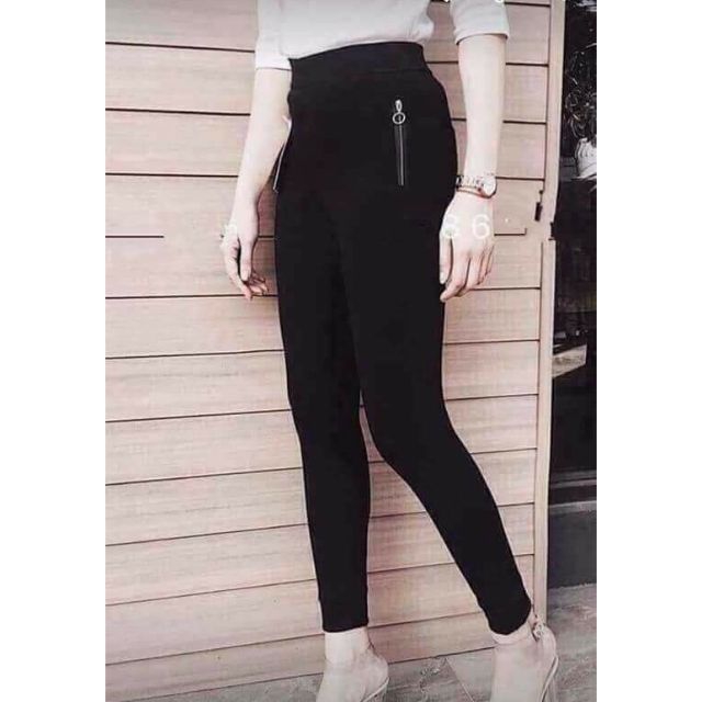 Freeship - quần legging khóa sườn chất u mì hàn cao cấp co dãn 4 chiều nâng mông tôn dáng nhi fashion 123