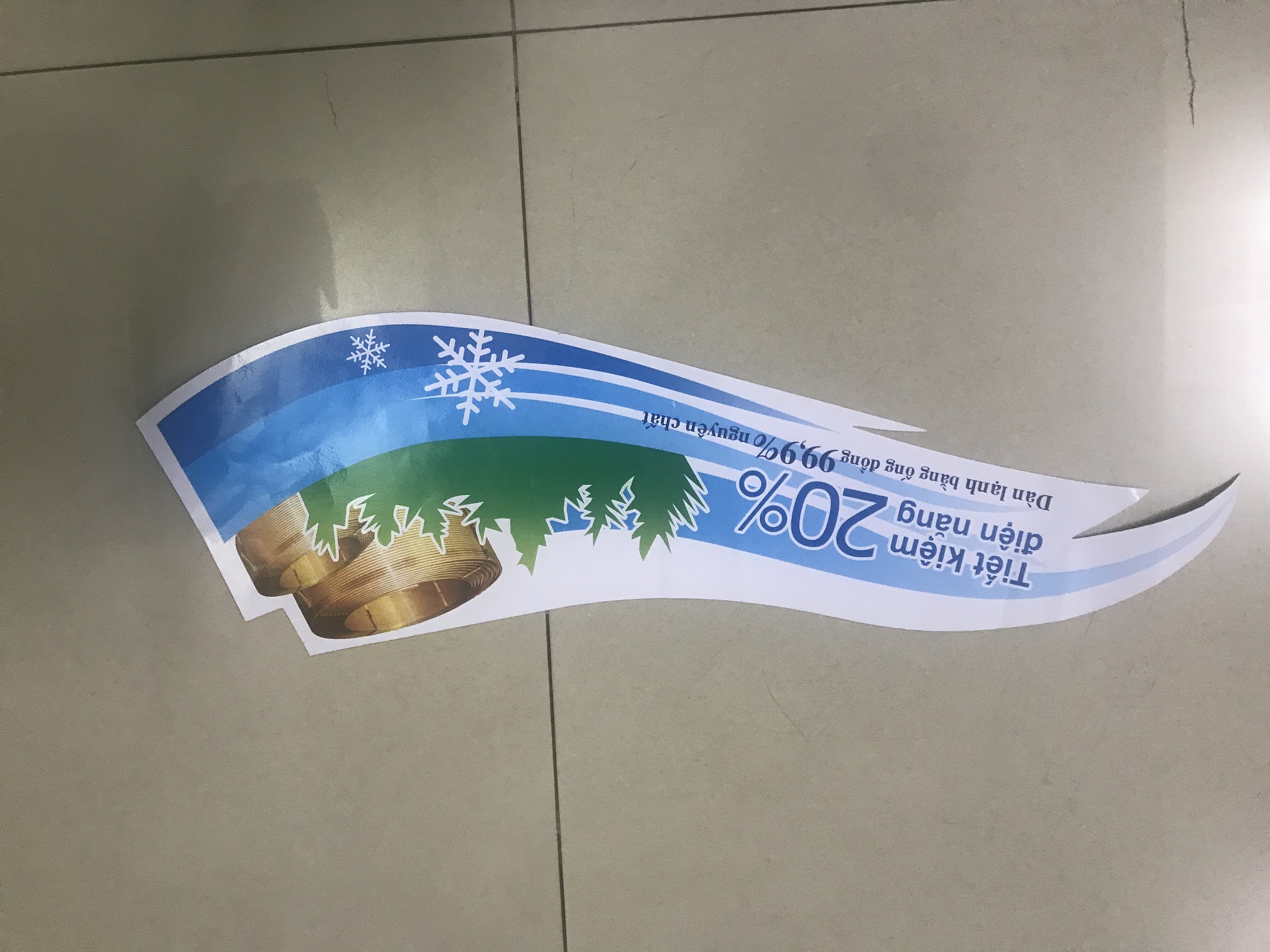 Tem decal dán cho tủ đông - miếng dán cho tủ đông