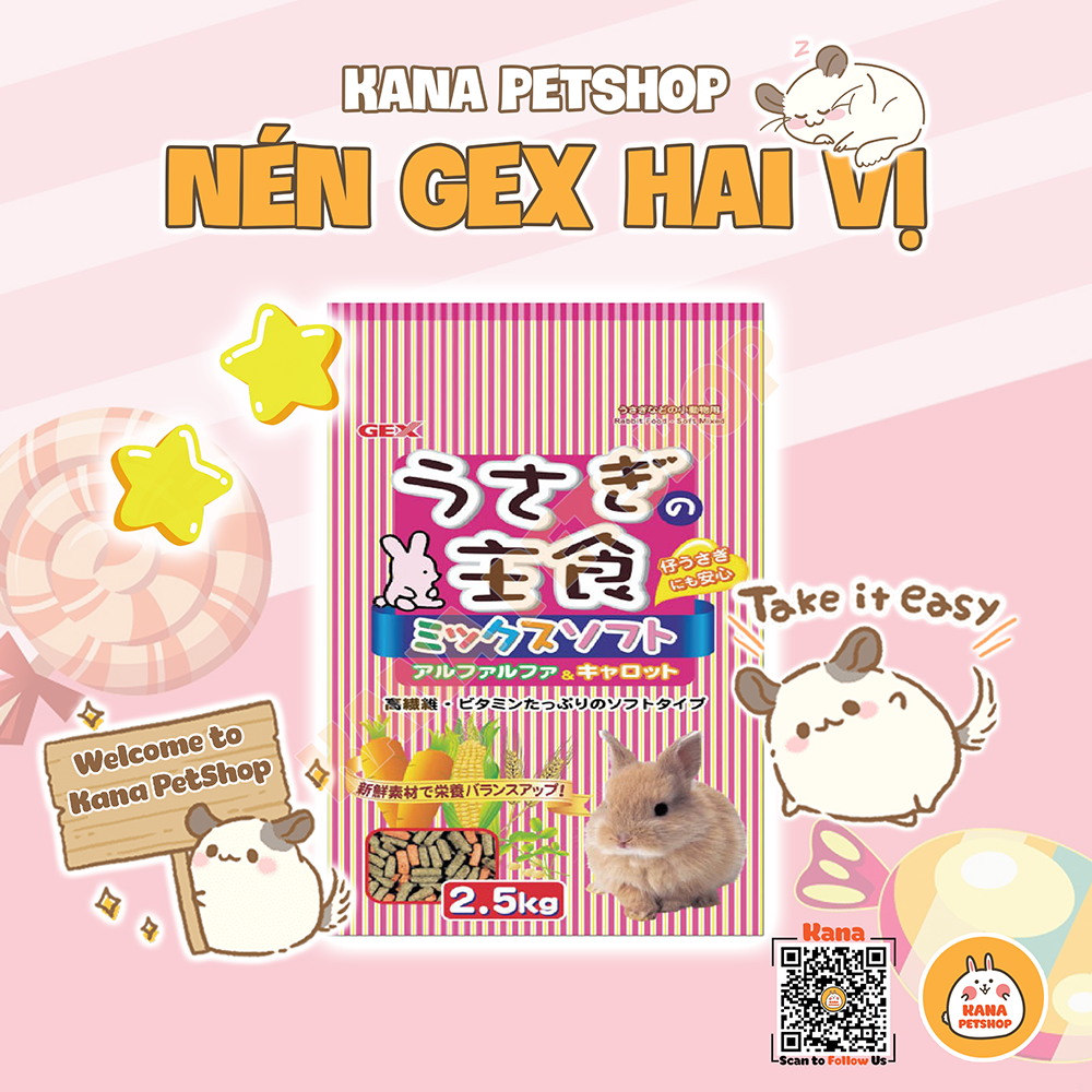 Cỏ Nén Gex Nhật Bản 🐹FREESHIP🐹 Viên nén Gex Thức Ăn Dinh Dưỡng cho Sóc Bắc Mỹ, Sóc , Thỏ ...