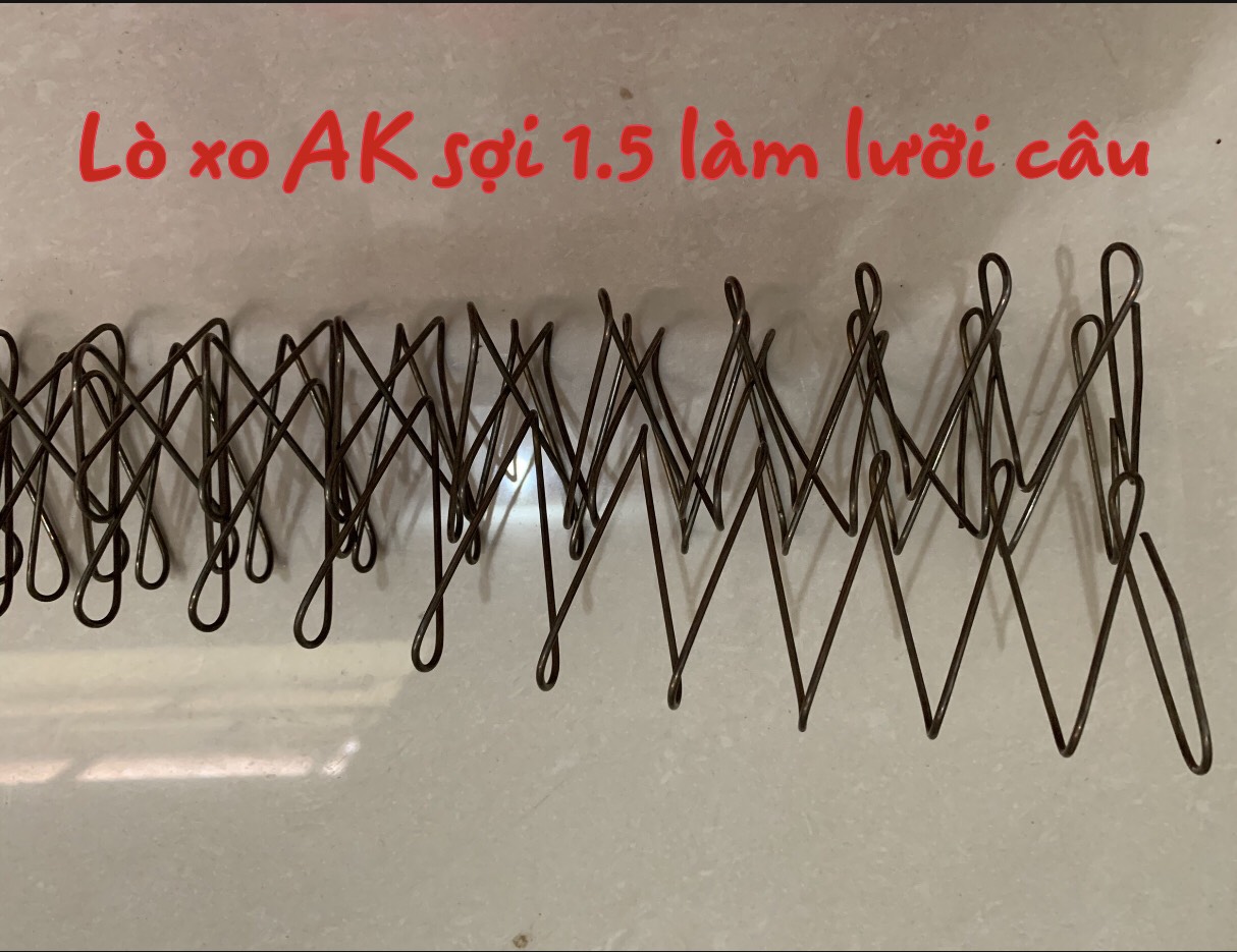 lò xo AK sợi 1.5 làm lưỡi câu