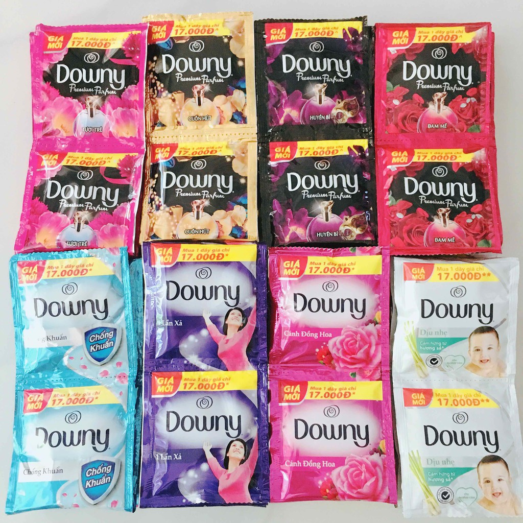 10 Dây Nước xả vải Downy (100 gói = 2000ml)
