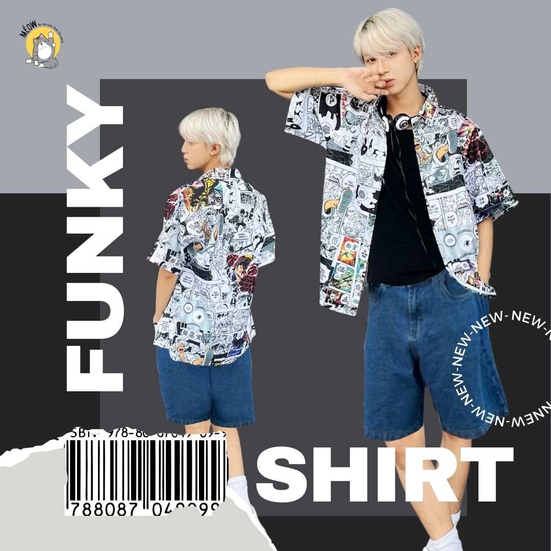 - - áo sơ mi họa tiết - made by méow