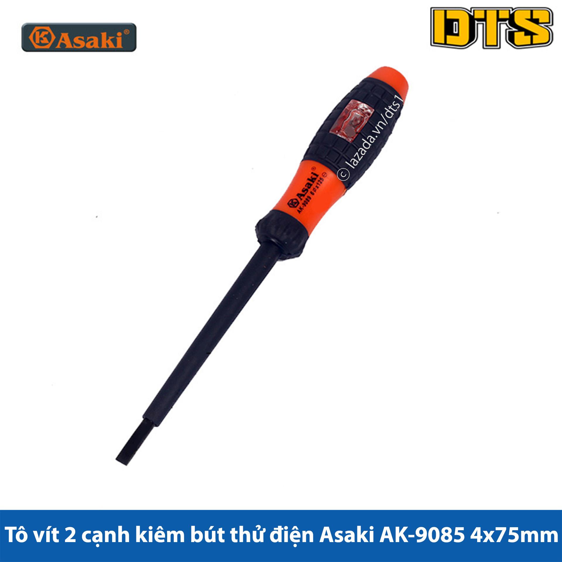 Tô vít 2 cạnh kiêm bút thử điện Asaki AK-9085 4x75mm