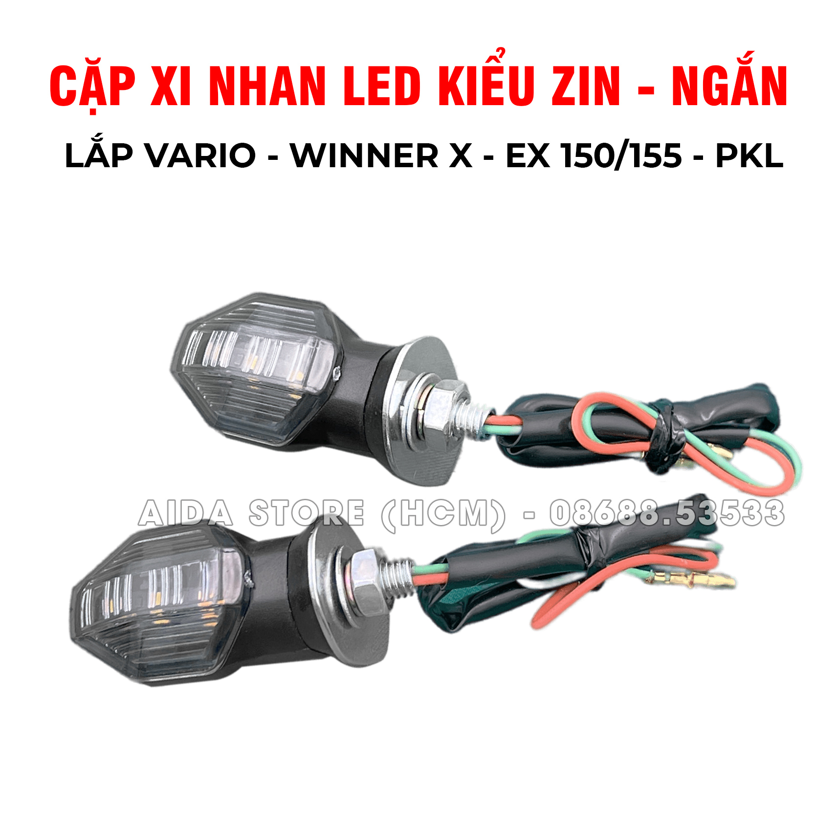 [XNK-N1] Cặp đèn LED xi nhan kiểu chính hãng cho Winner X, Exciter, Vario, PKL,..