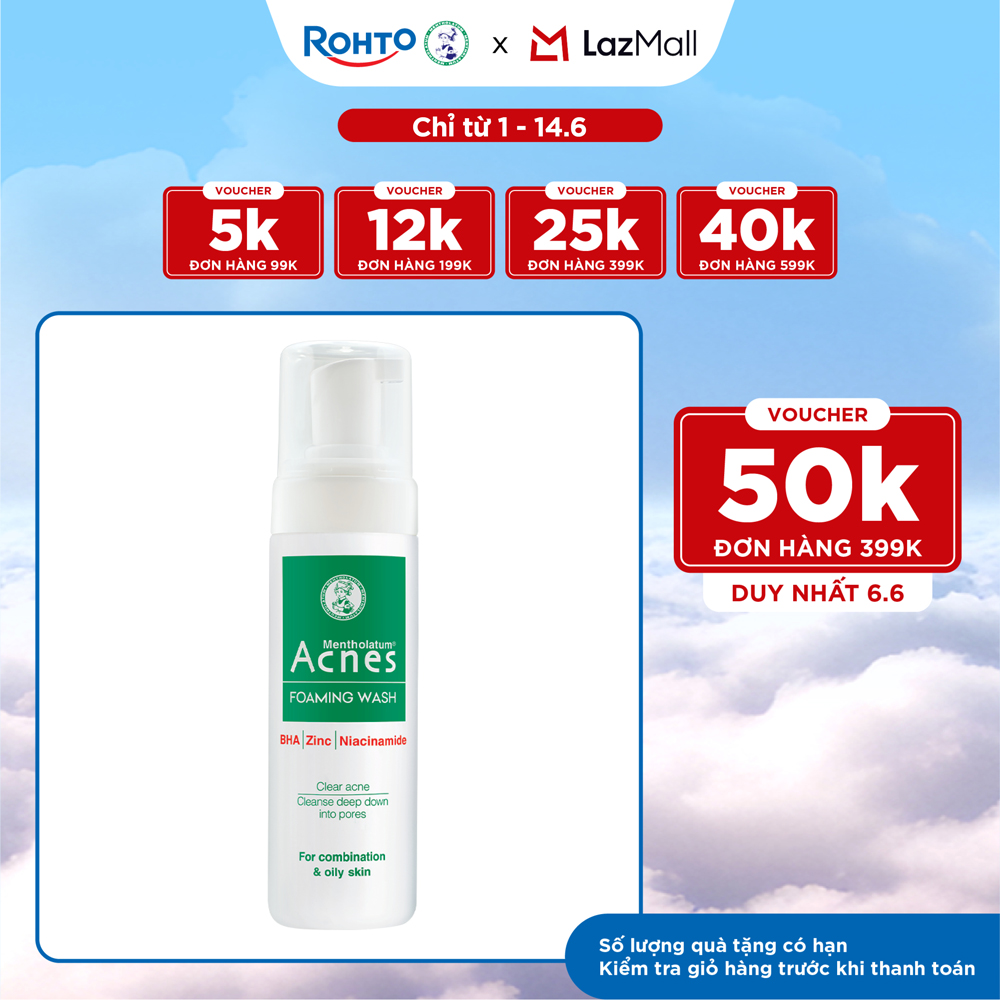 Sữa rửa mặt tạo bọt ngăn ngừa mụn Acnes Foaming Wash 150ml Foaming Wash