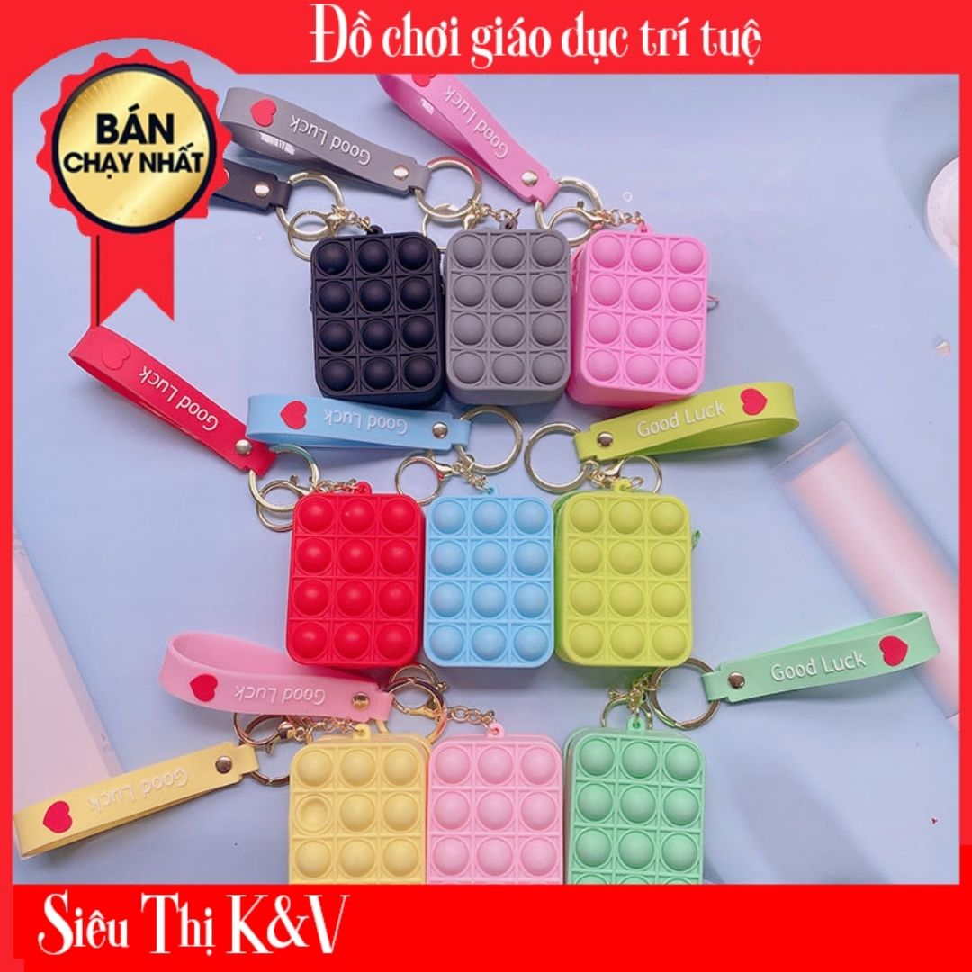 Đồ chơi popit móc khóa, túi, ví popit thần tài đồ chơi quà tặng giảm căng thẳng.