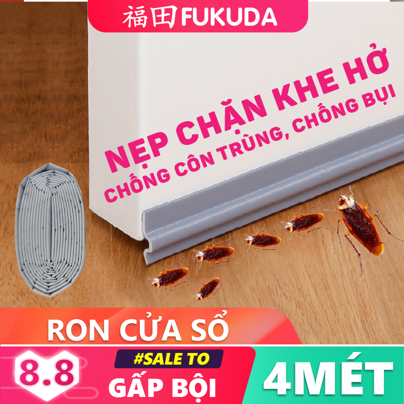 4 Mét Nẹp chặn khe hở dán cửa đi, cửa sổ phù hợp mọi loại cửa FUKUDA Ron dán đáy cửa chống gió lùa và côn trùng gây hại
