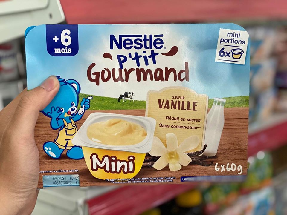 Váng sữa Nesle vị vani vỉ 6 hộp 60g