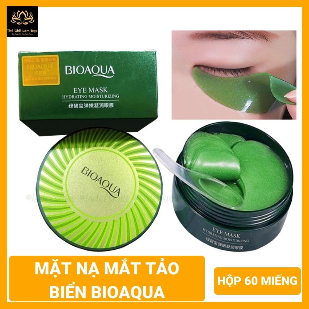 Mặt nạ mắt Tảo Biển Bioaqua collagen 60 miếng cấp ẩm dưỡng chất làm trắng sáng phục hồi da giảm mờ quầng thâm bọng nếp nhăn mắt