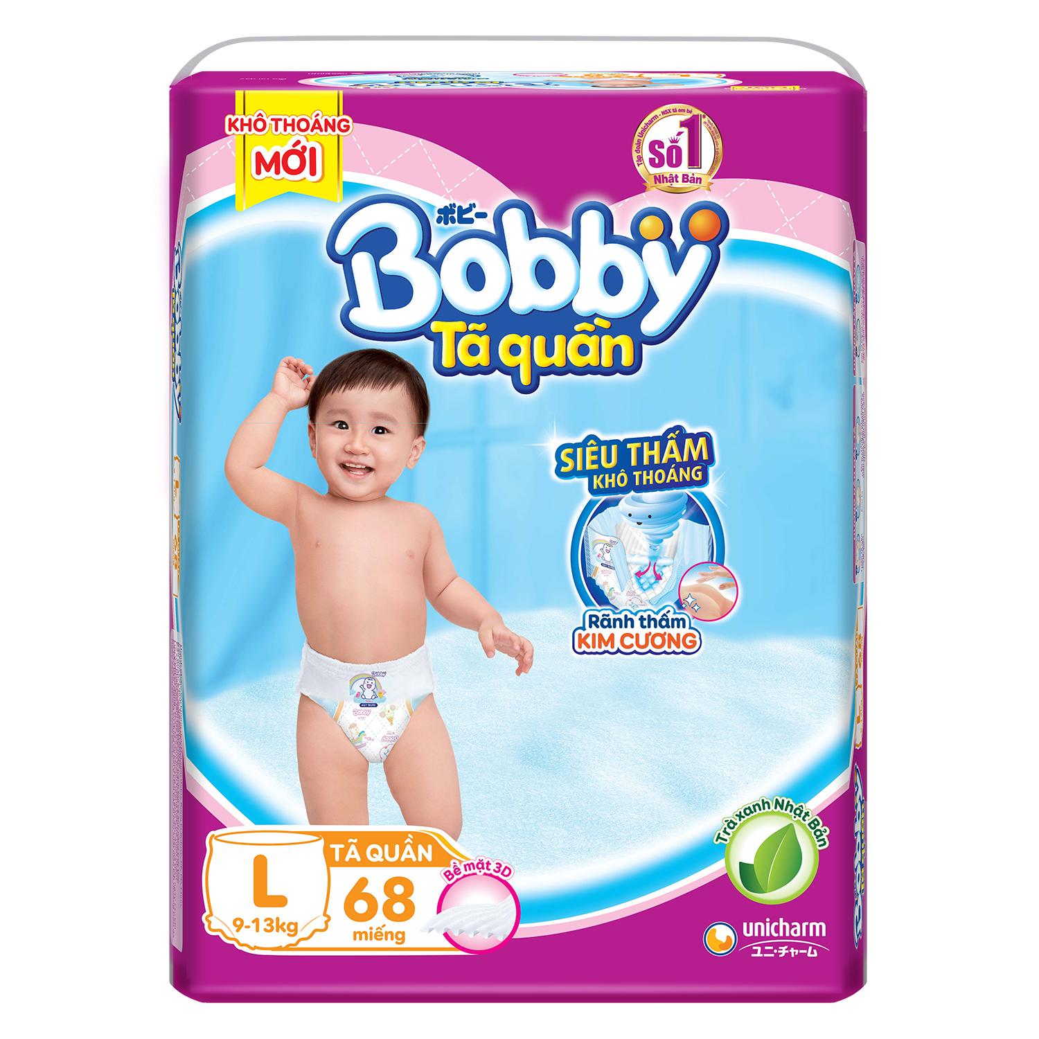 Tã quần bobby l 68 miếng