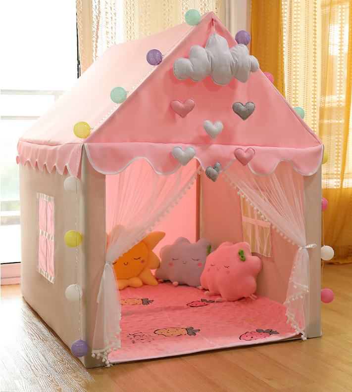 [Tặng kèm đèn nháy] Lều Công Chúa Cho Bé Cao Cấp - Lều Ngôi Nhà Vui Chơi - Lều Cắm Trại Công Chúa Hoàng Tử