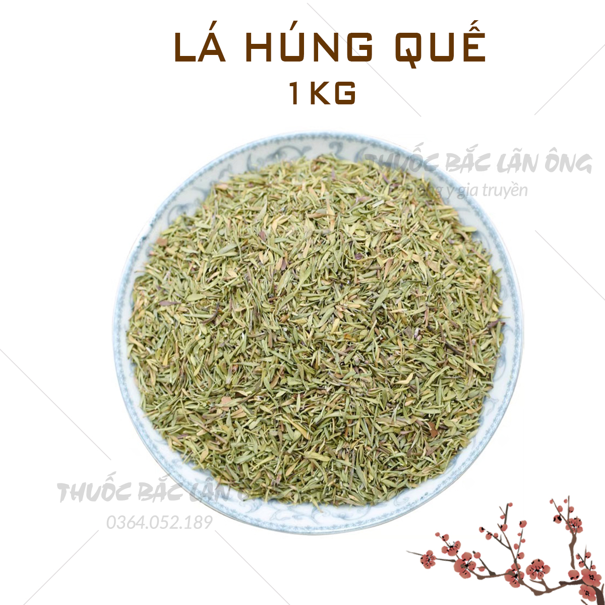Lá húng quế tây khô 1kg - lãn ông