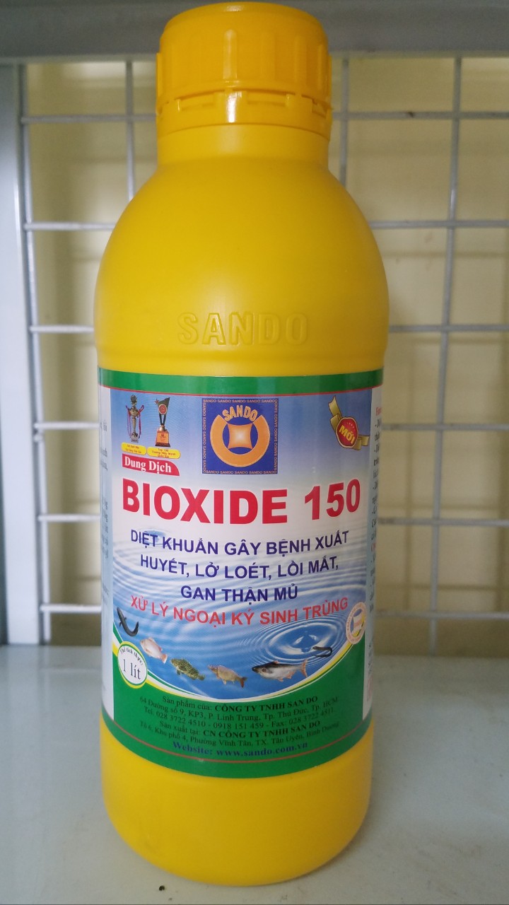 Thuốc cá - bioxide 150 - chai nhựa 1 lít - cty sando