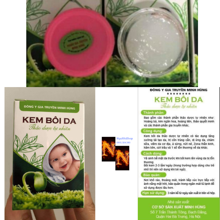 Kem Bôi Da Minh Hùng Loại Bỏ Chàm Sữa, Rôm Sảy Cho Bé