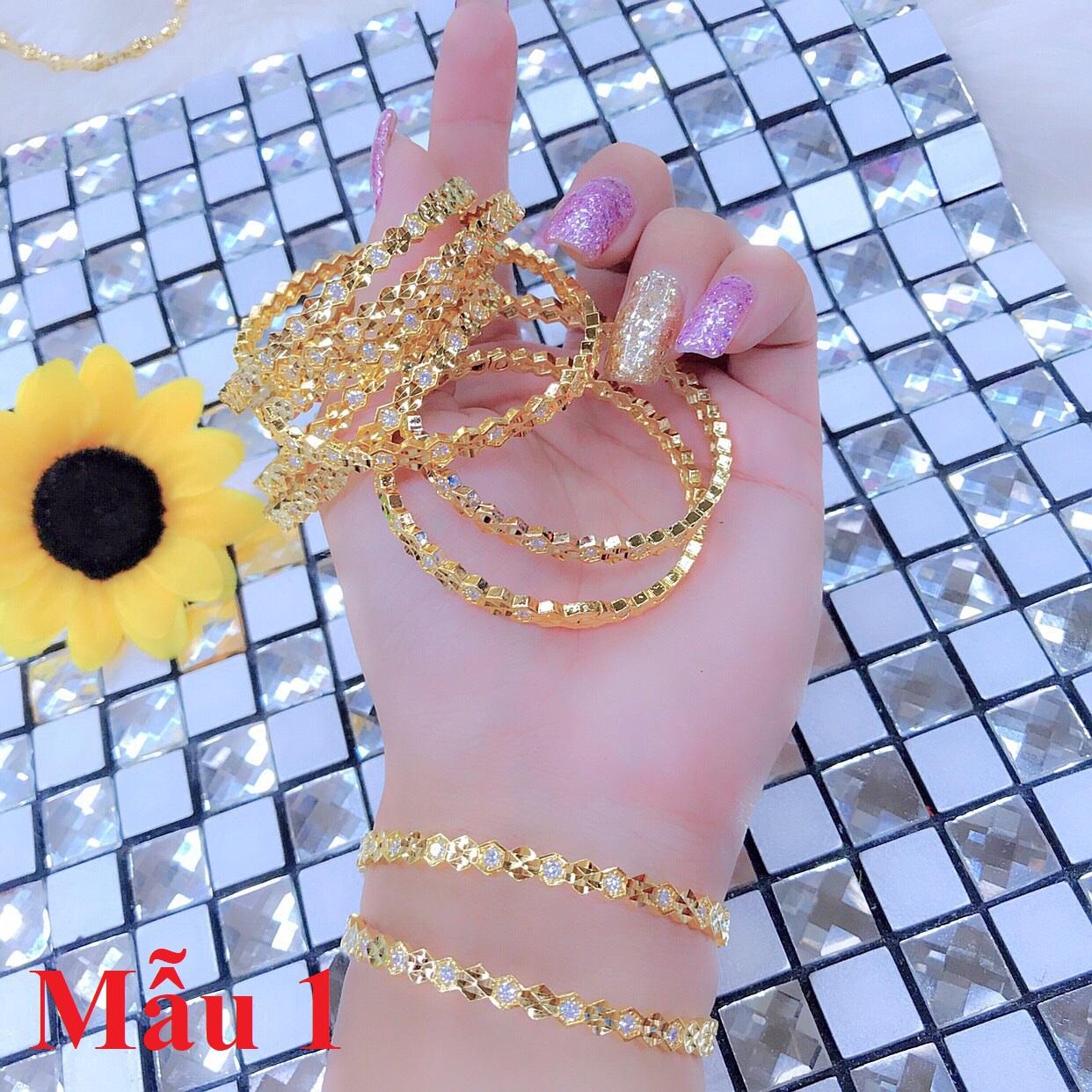 Vòng Tay Vàng Cực Xinh  - Thời Trang A&E - VT252312 - Đeo đi tiệc cực sang chảnh - [vòng tay nữ trẻ em, vòng tay nữ giá rẻ, vòng tay nữ giá rẻ 10k, vòng tay nữ gắn đá, vòng tay nữ giá, vòng tay bạc nữ giá rẻ, vòng tay nữ ]