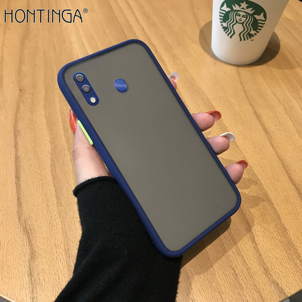 Ốp Honinga Cho Ốp Samsung Galaxy M20 Ốp Lưng Cứng Trong Suốt Mờ Cảm Giác Da Siêu Mỏng Ốp Điện Thoại Bọc Toàn Bộ Cạnh Silicon Mềm Ốp Cứng Cho Bé Gái, Dành Cho Bé Trai