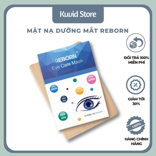 Mặt Nạ Dưỡng Mắt Reborn Hộp 30 Miếng Hộp Mặt Nạ Dành Cho Mắt Chiết Xuất Thảo Dược Tự Nhiên Hết Mờ Nhăn Tăng Thị Lực