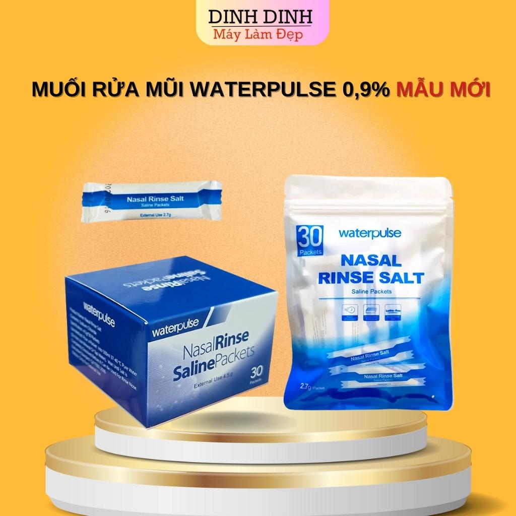 [Hộp 30 gói] Muối rửa mũi cho trẻ nhỏ và người lớn Waterpulse Nasal Rinse Salt 2,7g cho 300ml - Dinh Dinh Máy Làm Đẹp