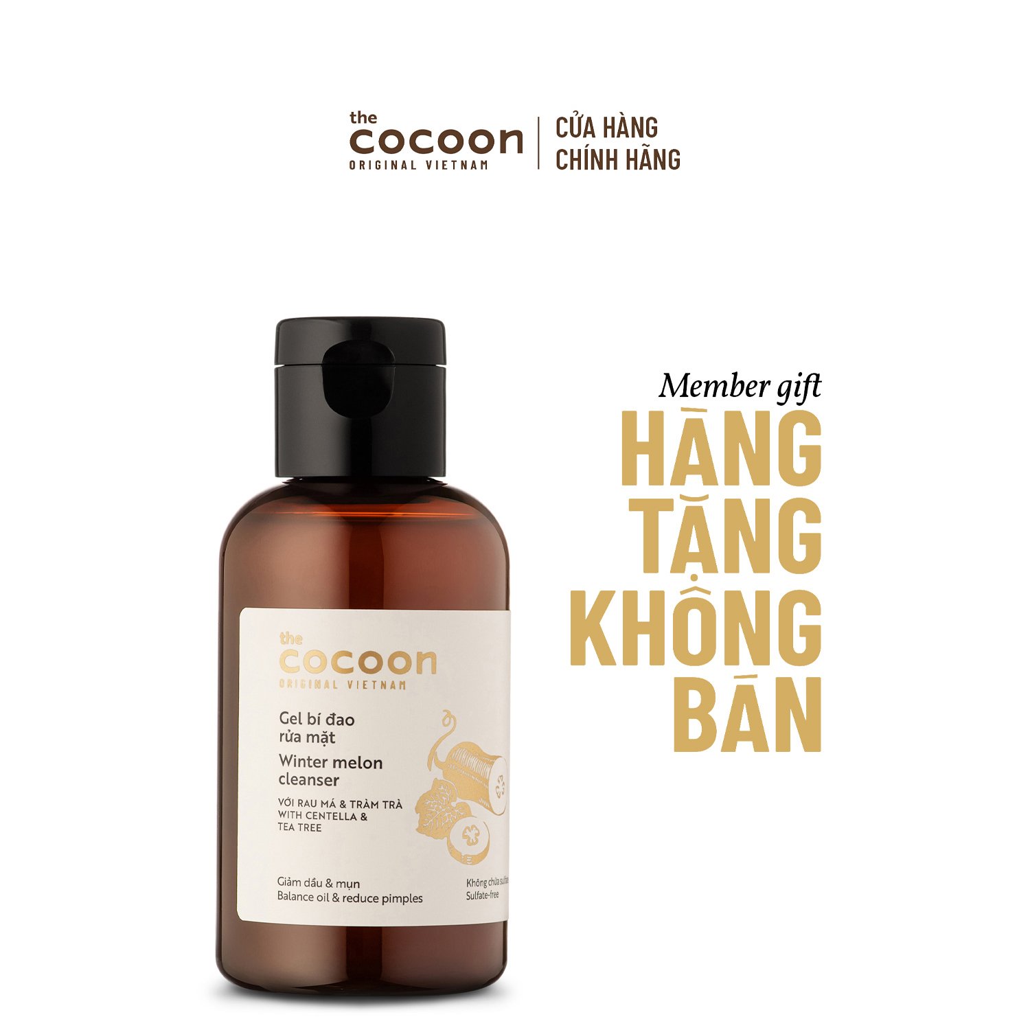 Membergift - gel bí đao rửa mặt cocoon 140ml