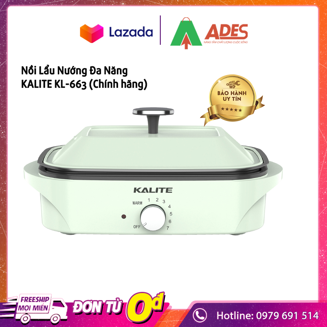 Nồi lẩu nướng đa năng kalite kl-663 - bh 12 tháng