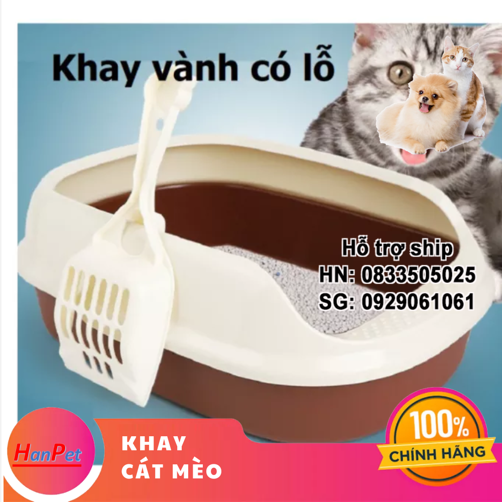 Hanpet - Chậu Đựng Cát Vệ Sinh Cho Mèo 🐱 FREESHIP 🐈‍⬛ Tặng kèm xẻng - Khay Cát Mèo