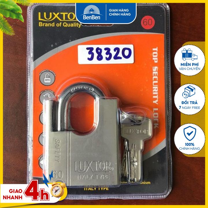 Ổ khóa bấm size lớn Luxtop 60F đỏ , khóa bấm khi khóa không cần chìa - Ổ khóa chống cắt, ổ khóa chống sét