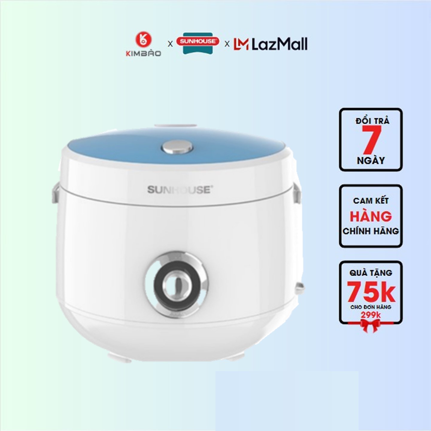 Nồi cơm điện sunhouse 1.8l shd8606-thiết kế chắc chắn chịu nhiệt tốt lòng nồi dày dặn chống dính an toàn