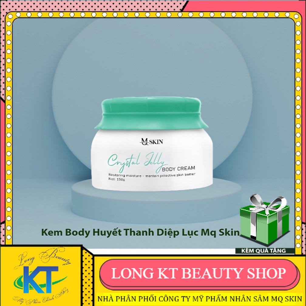 [Hàng công ty + kèm quà tặng] Kem body tinh thể diệp lục Mqskin 150gr  Dưỡng da trắng hồng mịn màng, khít lỗ chân lông  Cung cấp dưỡng chất nuôi dưỡng da từ sâu bên trong. Nuôi khỏe da