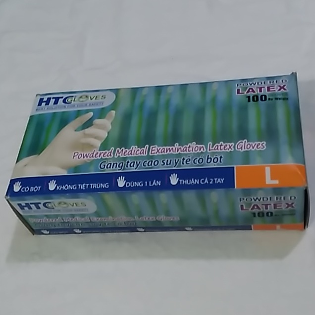 [HCM]Găng tay cao su y tế có bột HTCglove