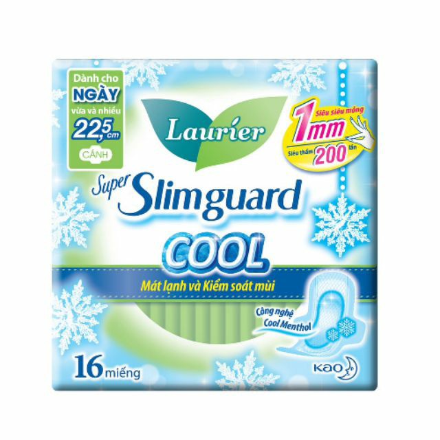 Băng vệ sinh Laurier Super Slimguard Cool 22.5cm