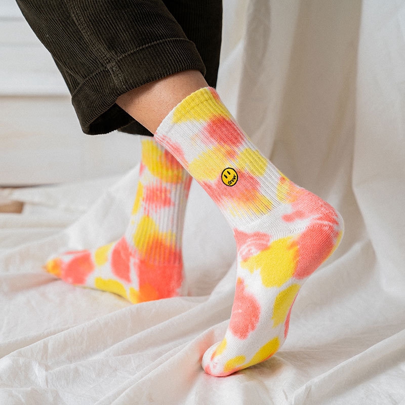 Tất vớ cổ cao phong cách màu ombre drew chất liệu cotton