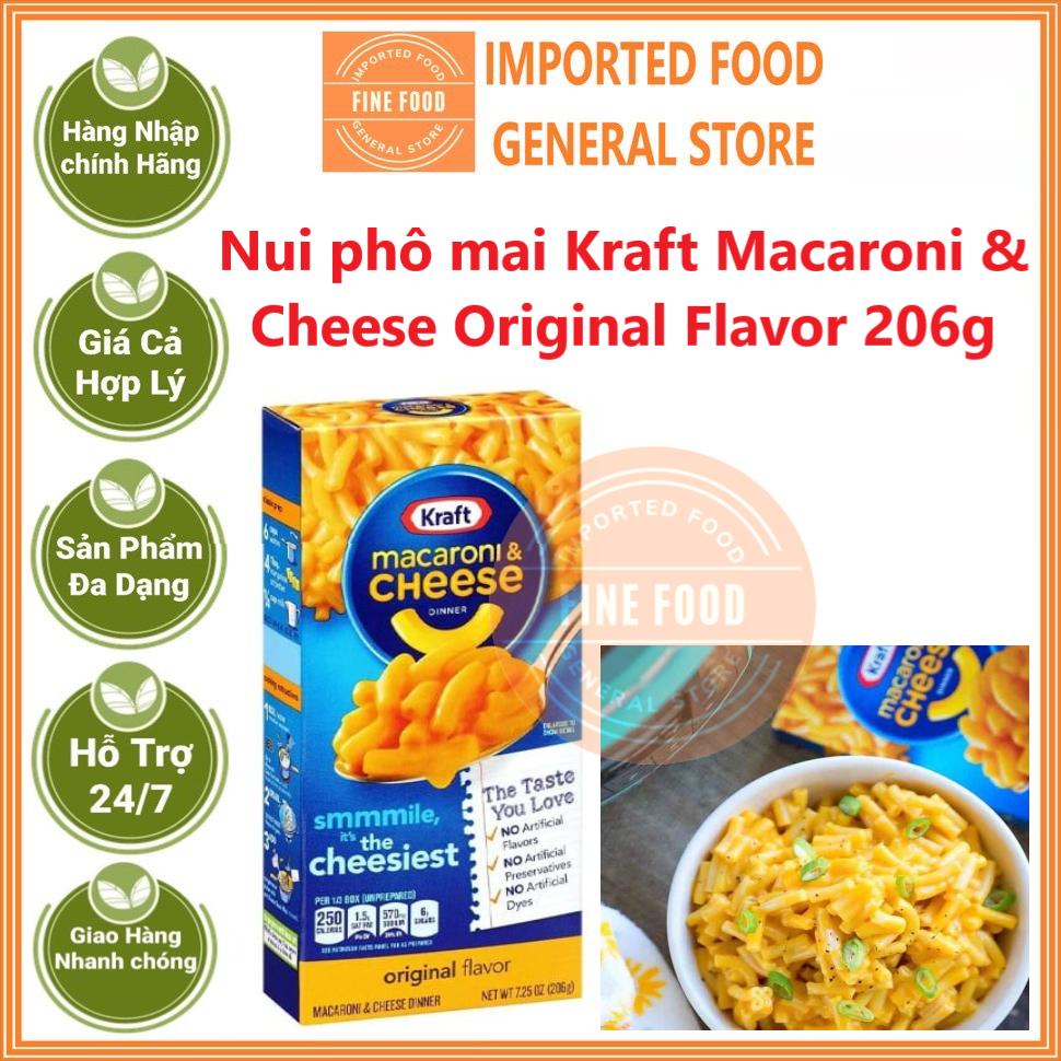Nui phô mai Kraft Macaroni & Cheese Original Flavor 206g