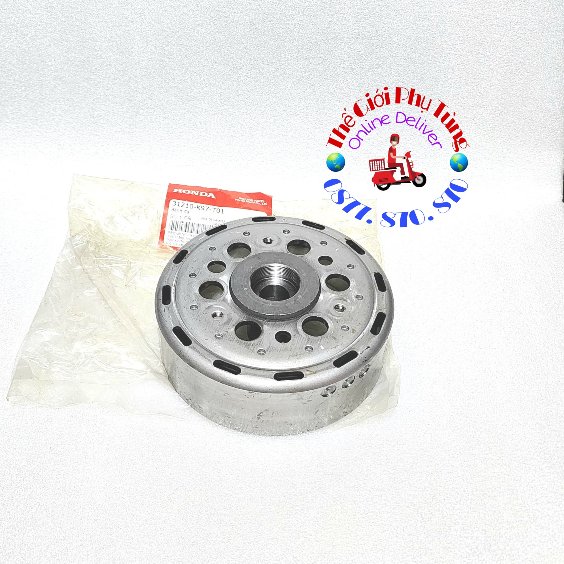 Vô lăng vario 150, pcx 19, click 150, sh 150, ab 150 zin honda vn - 31210-k97-t01