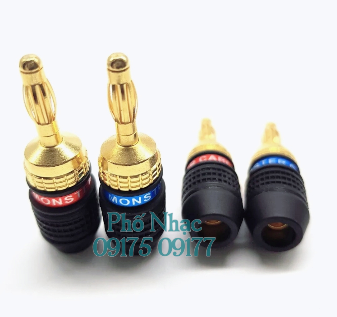 Jack bắp chuối Monster mạ vang` cao cấp/ rắc loa bắp chuối - rắc âm thanh