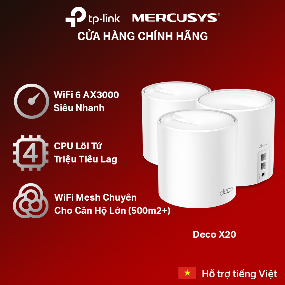 Bộ phát wifi mesh tp-link deco x20 wifi 6 ax1800