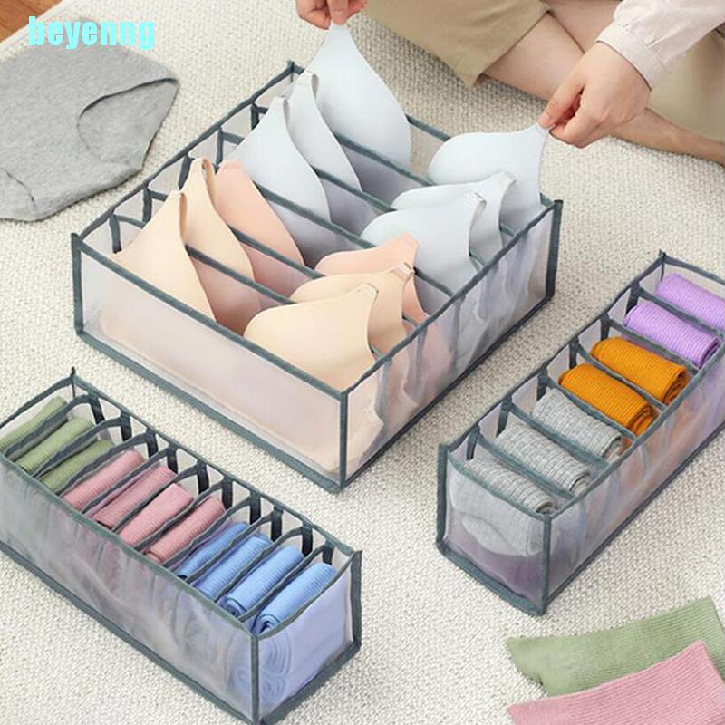 Set 3 Hộp Vải Đựng Đồ Lót Tất (Vớ) Cà Vat Chia Ô Tiện Lợi Mẫu Mới Nhất Năm 2021