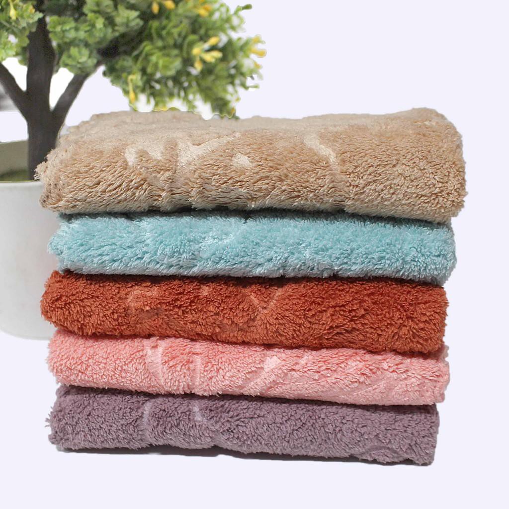 Khăn vuông lông cừu màu trơn, khăn làm nail, khăn đa năng siêu thấm rút nước 30x30cm