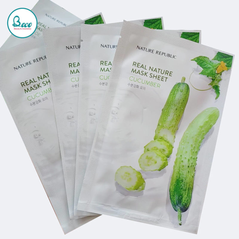 Mặt Nạ Dưa Leo Real Nature Mask Sheet Cucumber