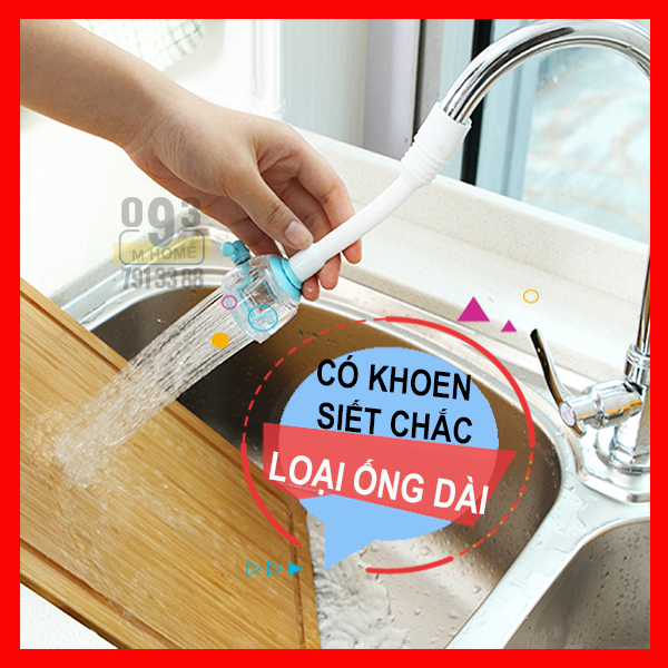 Đầu Vòi Rửa Chén Bát Điều Hướng 360 Độ Loại Dài 17 Cm 10 cm Vòi Sen Nhựa