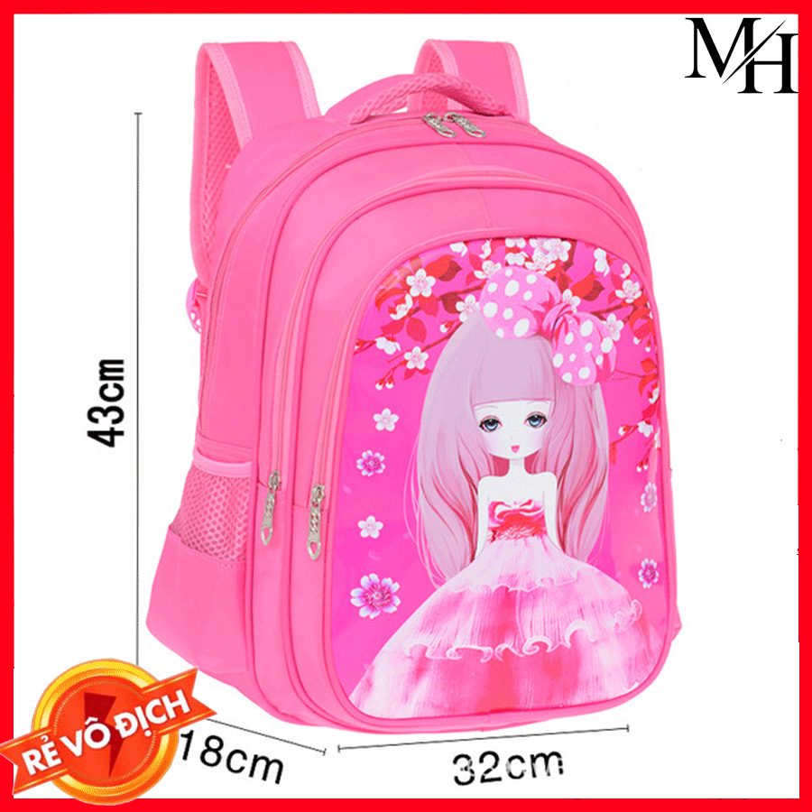 [LỚP 3 đến lớp 9] Balo nhiều ngăn cho bé gái siêu xinh, cặp sách chống thấm nước cho học sinh cấp 1,2